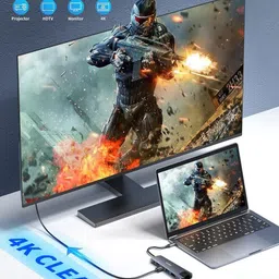 Verilux 6 In 1 Usb C Hub Ethernet Port Pd 87w Type C Hub Usb To Hdmi Adapter Usb Hub 3.0 6 in 1 USB C Hub,Type C Hub with 4K HDMI Output USB Hub image 4