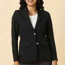 Women Solid Single Breasted Formal Blazer-image-28