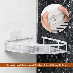 blosmos Adhesive Wall Door Sticky Hanger Holder for Kitchen, Bathroom Hook 10 image 3