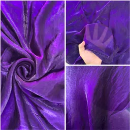 krishnam trends Unstitched Silk Blend Multi-purpose Fabric Self Design image 4