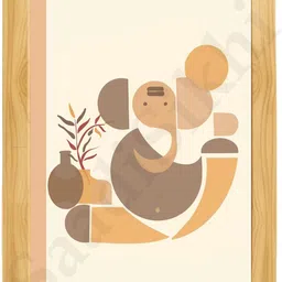 Ganesha Minimalist Line Drawing Indian Hindu God Home Wall Decor Religious Frame-image-6