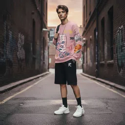 cnw Tshirt Regular Shorts Western Set image 1