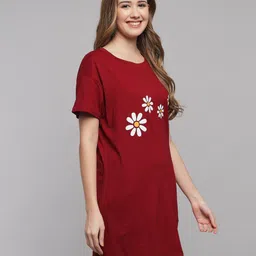 matisse Pack of 2 Women Printed Round Neck Pure Cotton Multicolor T-Shirt image 3