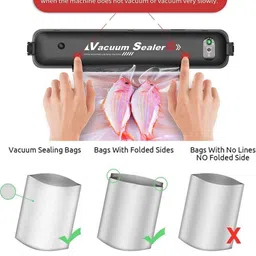 silk bloom Portable Automatic Vacuum Sealer Machine for Food Storage Table Top Heat Sealer image 3
