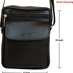 sm Black Men & Women Sling Bag Stylish ,Cross body sling, image 3