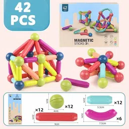 Magnetic Building Blocks Sticks 42 Pieces-image-58
