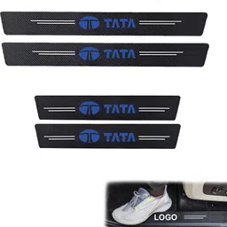 zotimo 4 PCS Carbon Fibre Car Door Front/Rear Sill Plate Protector Sticker (TA-TAA) Door Sill Plate-picture-10