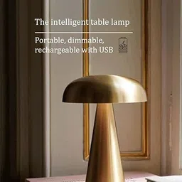 ritesh Mushroom Shape Portable LED Table Lamp 3Colour Changing USB Table Lamp image 5