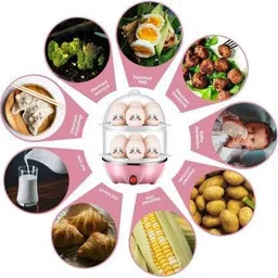 flyder 14 Egg Cooker Double Layer Egg Boiler Electric Cooker 14 Egg Poacher for Steaming Egg Cooker image 4