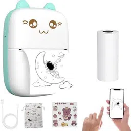 Wolcentra Portable Mini Printer Bluetooth Printer 2 roll bvg2 Mini printer image 5