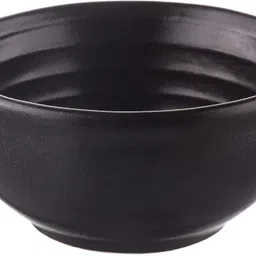 volcraft Ceramic Cereal Bowl Dining Katori Bowl Ceramic/Stoneware Handmade in Matte Black image 2