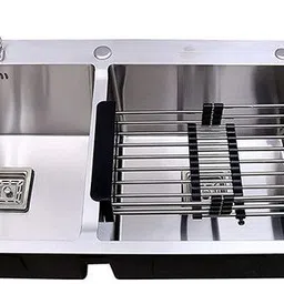 tantia Handmade DUSTBIN Kitchen Sink / Double Bowl size 45 x20 x10 028 Vessel Sink-picture-13