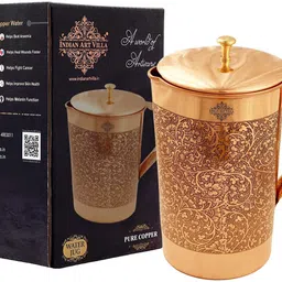 indianartvilla 2 L Copper Water Jug-picture-25