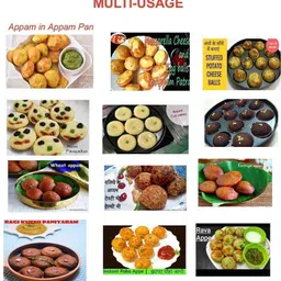 padchaaya 12 Cavities Non Stick Appam Patra with Lid and Side Handle kulipaniyaram pan Paniarakkal with Lid 0.25 L capacity 22 cm diameter image 5