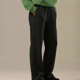 dockstreet Women Solid Black Track Pants-picture-47