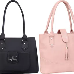 lazzaroo Women Black, Pink Shoulder Bag image 1