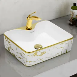 plantex Table Top Wash Basin For Bathroom/Designer Ceramic Basin/Countertop Wash Basin Basin - Indo-European Collection (EQTT-224) Counter Top-picture-11