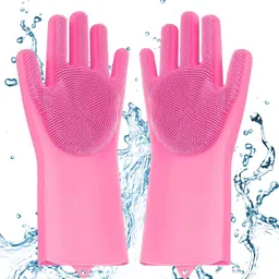 Premium Silicone Hand Gloves|Cooking,Dishwashing&Household Cleaning SafetyGloves Wet and Dry Glove-image-74