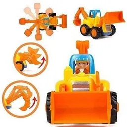 razz bazz Construction Toy Play Set|Excavator, Dumper, Cement Mixer & Tractor Trolly-42-picture-15