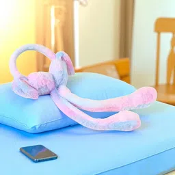 jency innovate Bunny rabbit Rainbow Plush Earmuffs Ear Muff image 4