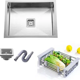 celton 21" x 18" x 9" HANDMADE 304 GRADE STAINLESS STEEL KITCHEN SINK MATT FINISH Vessel Sink-picture-28