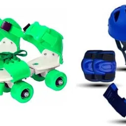 qwick click Adjustable Kids Roller Skates with Safety Gear Set Knee Elbow Wrist Guards Skating Kit-picture-19