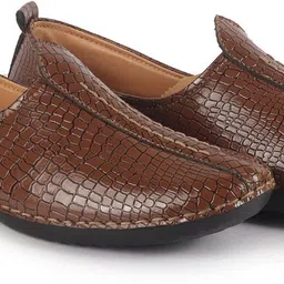 fausto Textured Ethnic SlipOn Juttis for Wedding|Traditional Shoes|Flexible Rubber Sole Mojaris For Men-picture-15