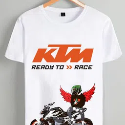 deccan store Men Printed Round Neck Polyester White T-Shirt-picture-14