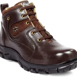 red can Steel Toe Genuine Leather Safety Shoe image 4