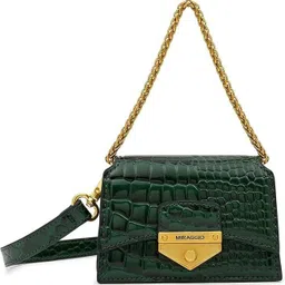 miraggio Green Women Sling Bag Mini Partywear Shoulder Bag Detachable Crossbody Strap-picture-15