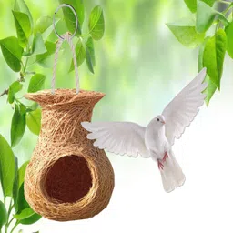 comfort Bird Nest Purely Hand Made with replace coir Bird House image 3