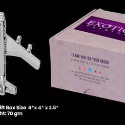 EXOTICA Fashions Airplane Silver Flight Attendant Tie Pin Jet Flight Badge Brooch Accessory Brooch image 2