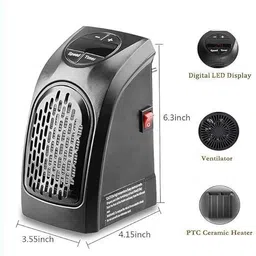 greatzon Handy Electric Heater 400 Watts Plug-In Heater Mini Heater For Room, Office Car Heater Unit image 2