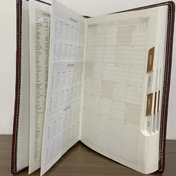 anicca Premium Mehroon Appointment Calendar Sunday Separate Executive LeatheretteTabbed B5 Diary Ruled 365 Pages image 2