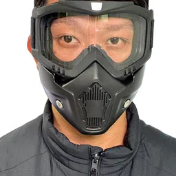 olsic ® Motorcycle White Goggle Mask Fun Face Mask Full Face Mask Windproof Goggles6 Mask Goggles Bike Off-Road Racing Glasses Blowtorch Safety Goggle Safety Visor-picture-21