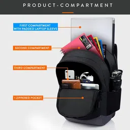 provogue Large 48 L Laptop Backpack Bingo -3 Compartment Premium Quality, for upto 15.6 inch with internal organiser image 5