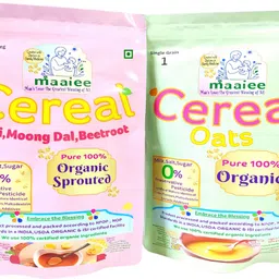 maaiee Organic Certified Oats,Ragi Moong Beetroot Cereal for Baby|No Milk,Sugar No Salt Cereal-picture-26