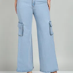 nifty Women Relaxed Fit Mid Rise Blue Jeans-picture-18