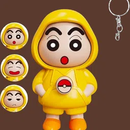 jantrex Shinchan Toy Anime Cartoon Doll Hoodie Collectible Keychain For Stylish Bags Decorative Showpiece - 9.7 cm-picture-28