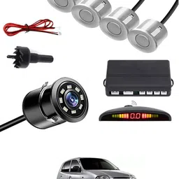 zplus Car Parking Sensors - Set of 4 with Reverse Parking Camera (Silver)-316 Safety of Passengers/Car One Alarm Kit-2436 Parking Sensor-picture-13
