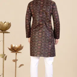 anrex Men Printed Cotton Blend Straight Kurta image 3