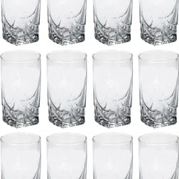 somil (Pack of 12) Stylish Clear Transparent Multipurpose Drinking Glass- R30 Glass Set Water/Juice Glass image 1