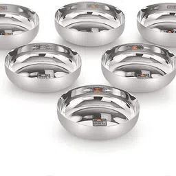 pancraft Stainless Steel Serving Bowl Set of 6 | 200-250ml | Rust-Resistant & Durable-picture-20
