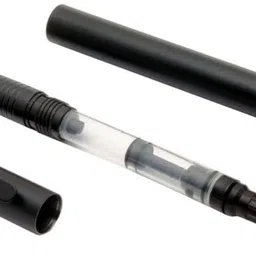 levin Jinhao 65 Silver & 65 Matt Black Fountain Pen Fine Nib & Converter Fountain Pen image 3