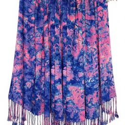 chandwasia Printed Viscose, Satin Blend Women Multicolor Stole-picture-21