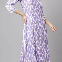 ethnic lady Women Printed Viscose Rayon Straight Kurta image 4