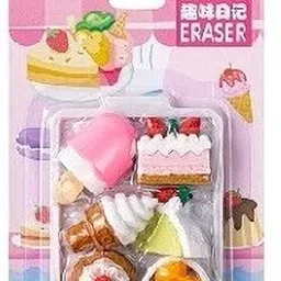 cpm Colorful Desserts Eraser, 6pc Set for Kids, Educational Stationery Non-Toxic Eraser image 1
