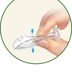 buddsbuddy BPA Free Soft Silicone Fruit and Food Nibbler, Soft Pacifer/Teether/Food Feeder for 0 to 6 months Baby Feeder image 3