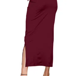 SCUBE DESIGNS Women`s Lycra Saree Shapewear Purple (M) Nylon Blend Petticoat image 2