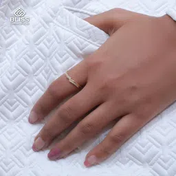 Bliss diamonds Half wave ring 18kt Diamond Yellow Gold ring image 2